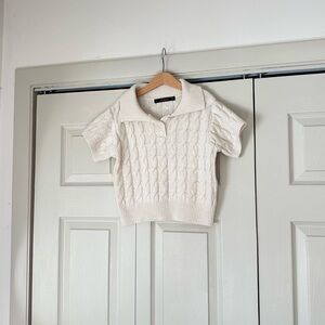 Hesperus Collared Knit Top